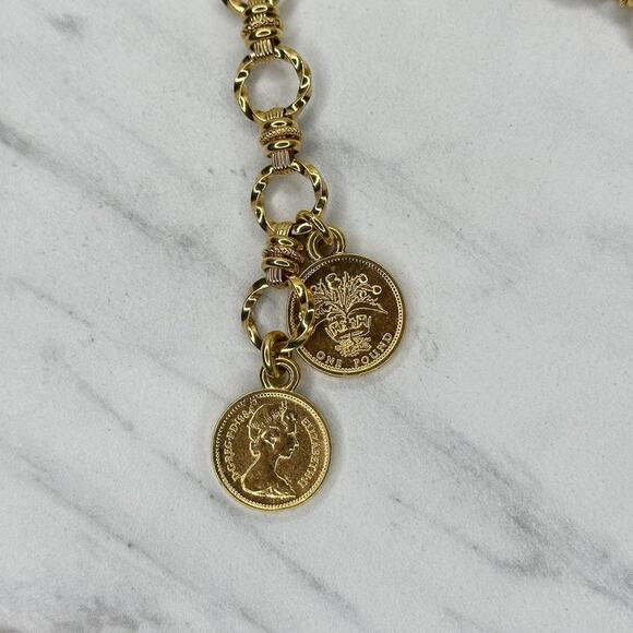 Bijoux Cascio Vintage Coin Charm Gold Tone Chain Belt Small/Medium (S/M) ✨ main image 11